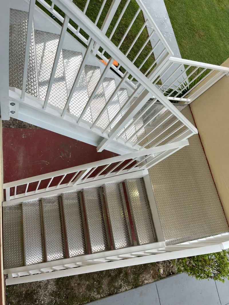 Aluminum Stair Structure including refurbishment of existing railings